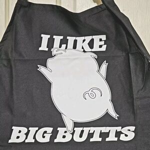 BBQ Black Chef Apron for Men Funny Grill Adjustable Kitchen I Love Big Butts New